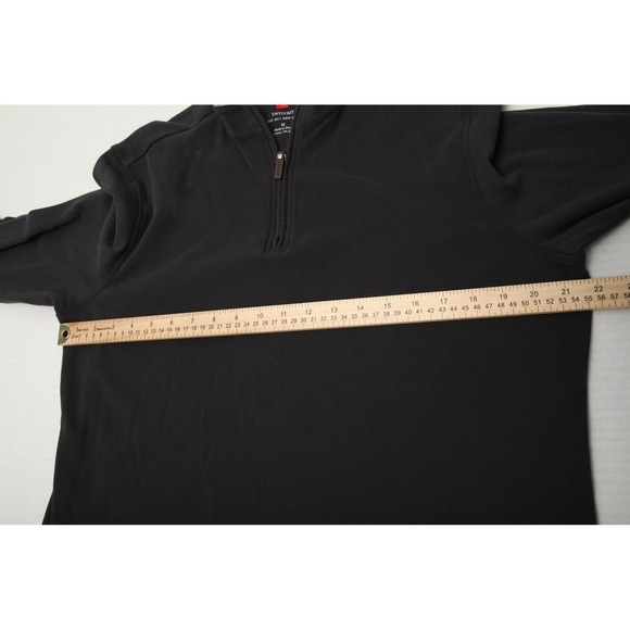Untuckit Quarter Zip Pullover Mens Medium Black Santangelo Long Sleeve Sweater - Picture 7 of 11